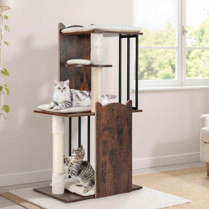 112 CM Tall Modern Cat Tree for Indoor Cats-