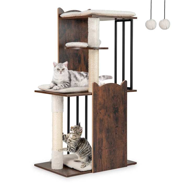 112 CM Tall Modern Cat Tree for Indoor Cats-