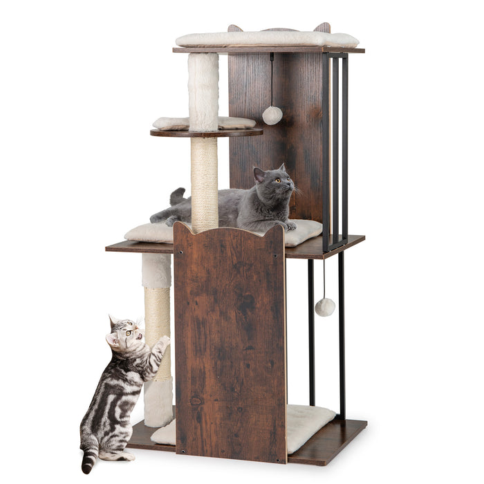 112 CM Tall Modern Cat Tree for Indoor Cats-