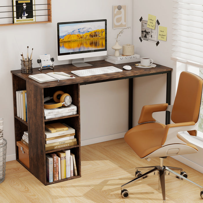 115 CM Computer Desk with 5 Storage Compartments-