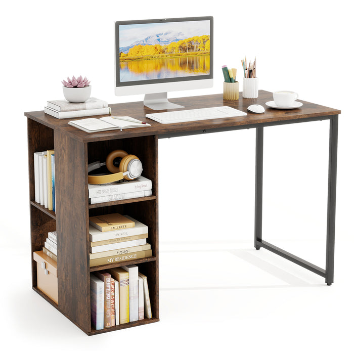 115 CM Computer Desk with 5 Storage Compartments-