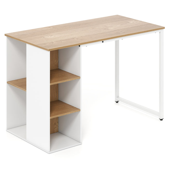 115 CM Computer Desk with 5 Storage Compartments-