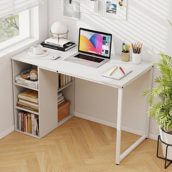 115 CM Computer Desk with 5 Storage Compartments-