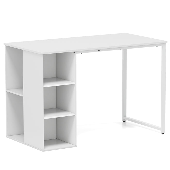 115 CM Computer Desk with 5 Storage Compartments-
