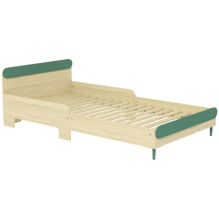 AIYAPLAY Toddler Bed with Safety Rail for Ages 3-10 Years, 195 x 103 x 60.5cm, Green