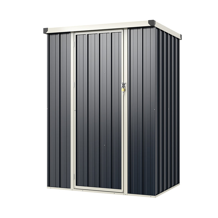 117 x 89 cm Metal Outdoor Storage Shed for Bike Garbage-