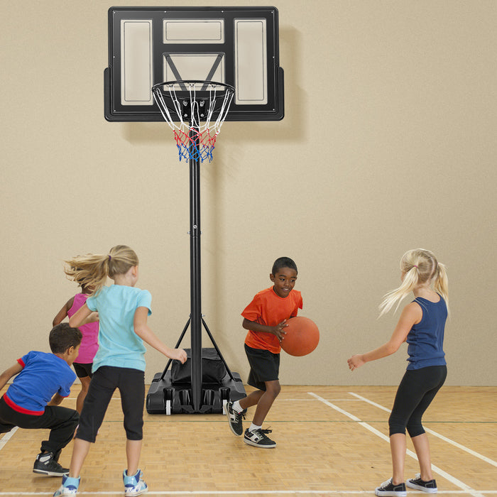 11-Level Portable Adjustable Basketball Hoop and Goals System with Build-