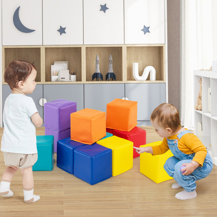 12 PCS Foam Building Blocks 5.5" x 5.5"  Climbing Foam Soft Cubes for Kids-