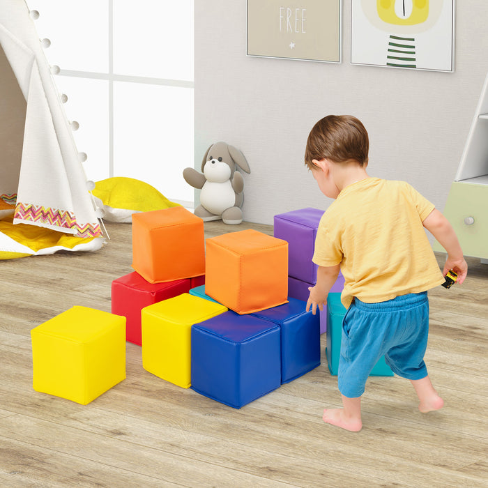 12 PCS Foam Building Blocks 5.5" x 5.5"  Climbing Foam Soft Cubes for Kids-