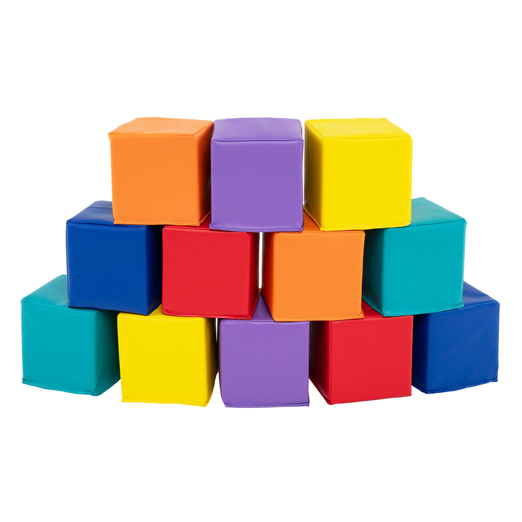 12 PCS Foam Building Blocks 5.5" x 5.5"  Climbing Foam Soft Cubes for Kids-