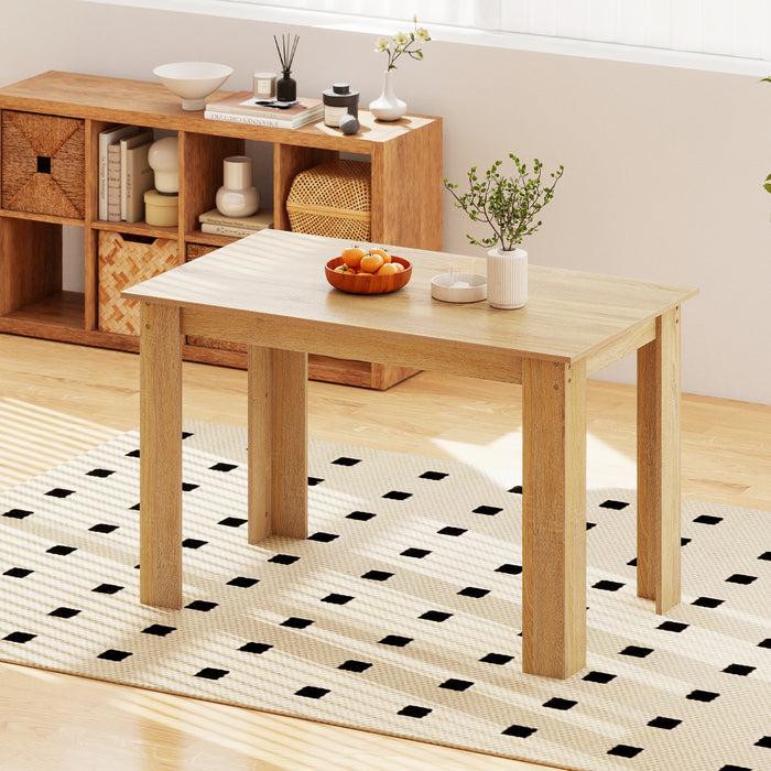 120 CM Dining Table for 4-6 People Wooden Rectangular Table Long Dinner Table-