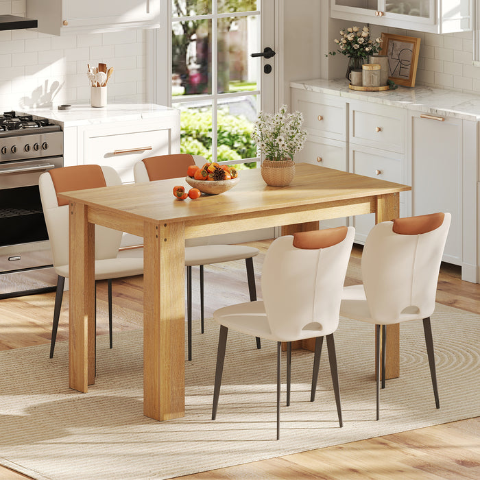 120 CM Dining Table for 4-6 People Wooden Rectangular Table Long Dinner Table-