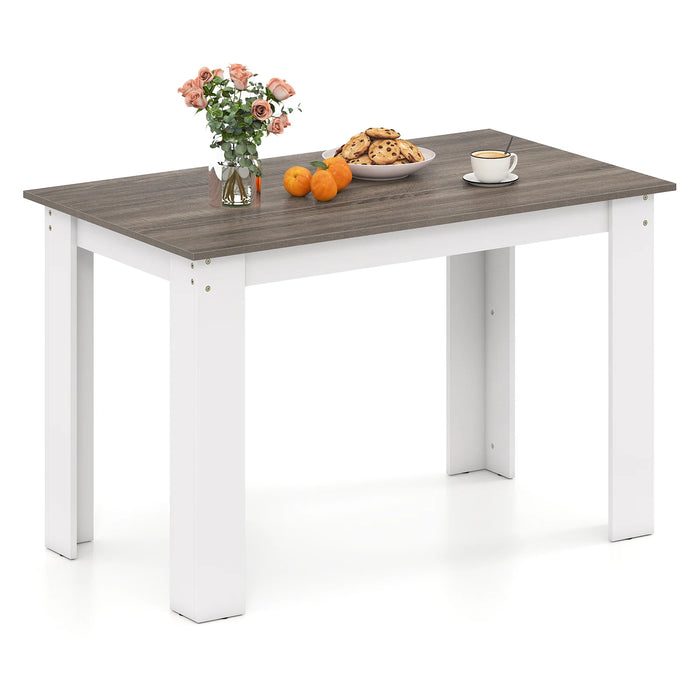 120 CM Dining Table for 4-6 People Wooden Rectangular Table Long Dinner Table-