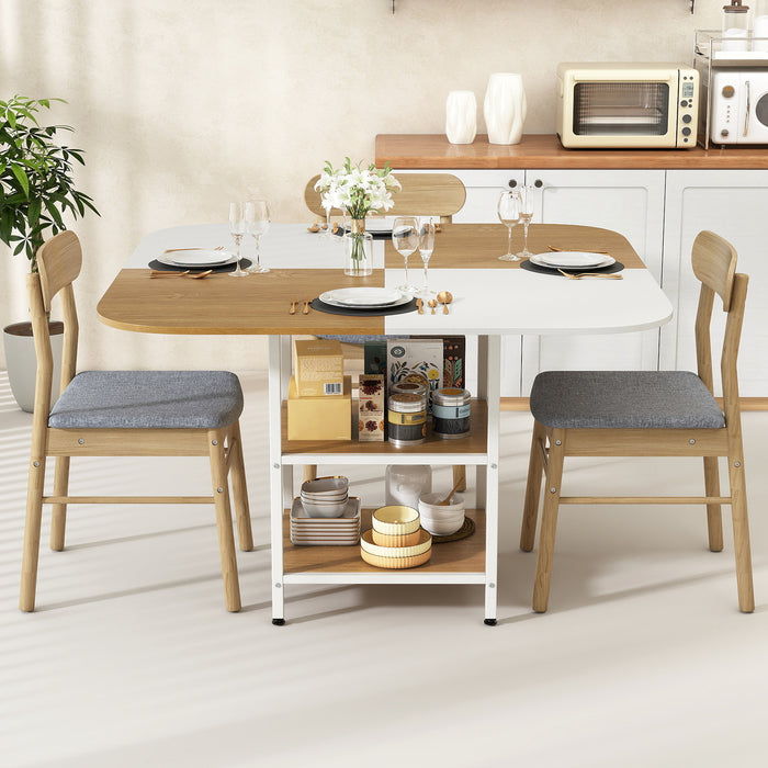 120 cm Modern Dining Table with Mix-colored Tabletop-