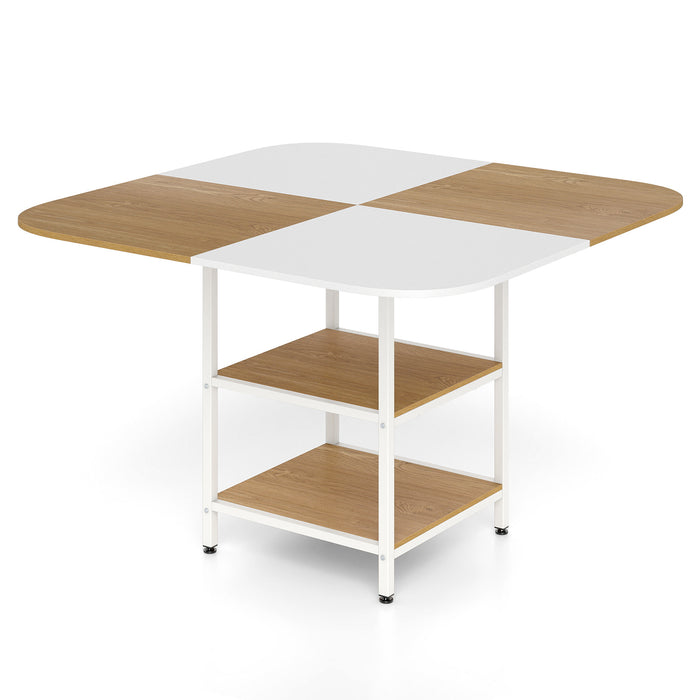 120 cm Modern Dining Table with Mix-colored Tabletop-