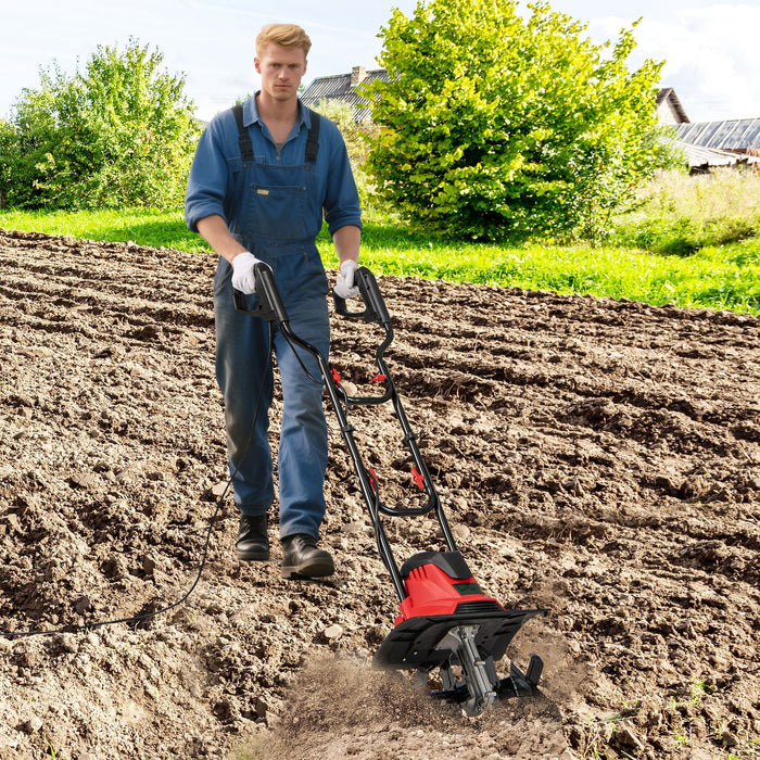 1200W Powerful Foldable Garden Rototiller for Lawn Soil Digging-