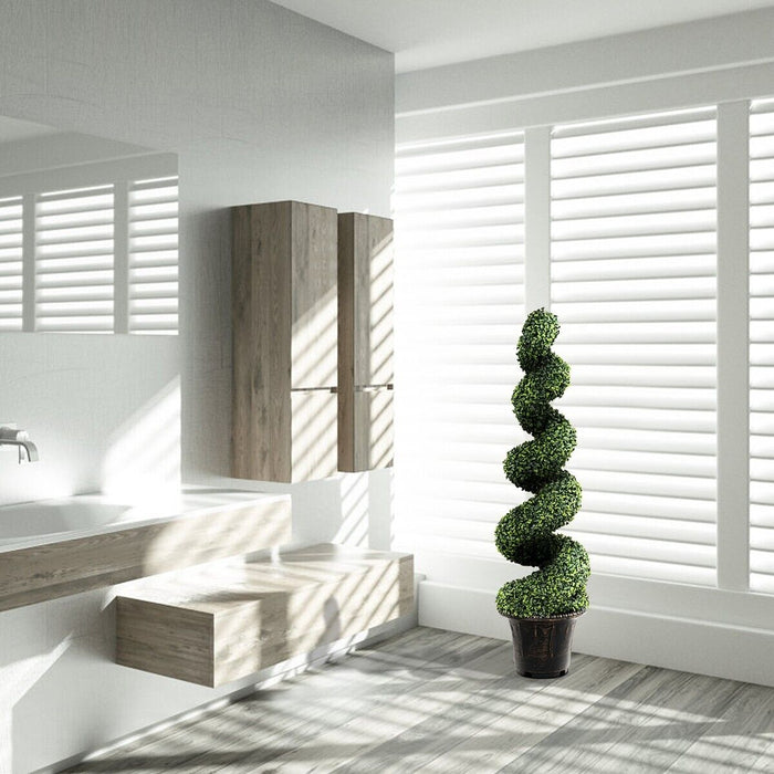 120cm Artificial Boxwood Spiral Tree