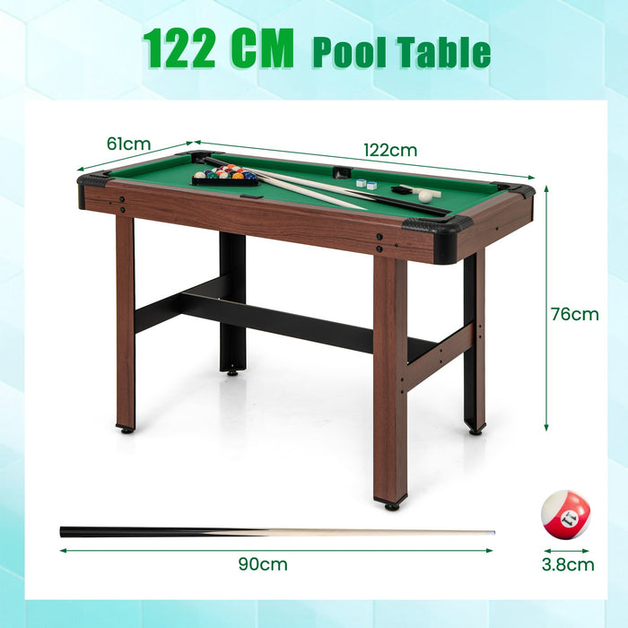 122 cm Wooden Pool Table for Kids and Adults-