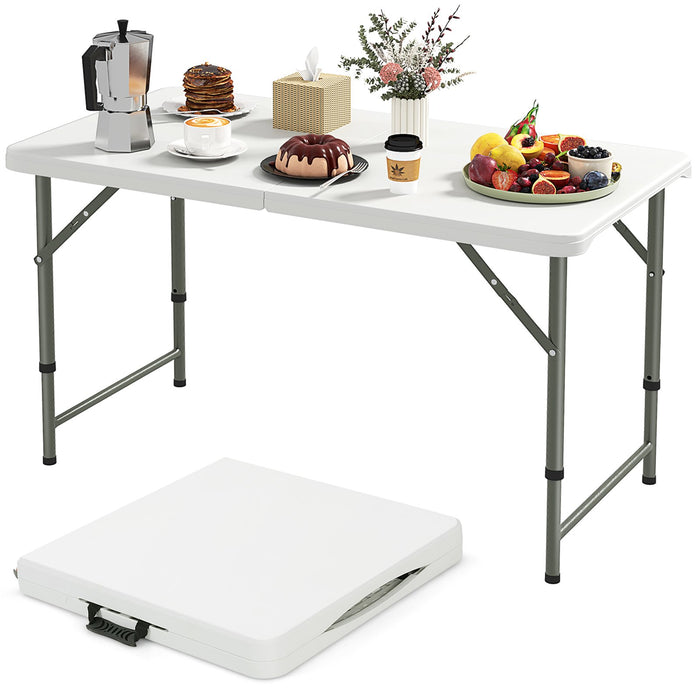 122cm Folding Camping Table with HDPE Tabletop and Safety Lock-