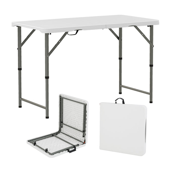 122cm Folding Camping Table with HDPE Tabletop and Safety Lock-