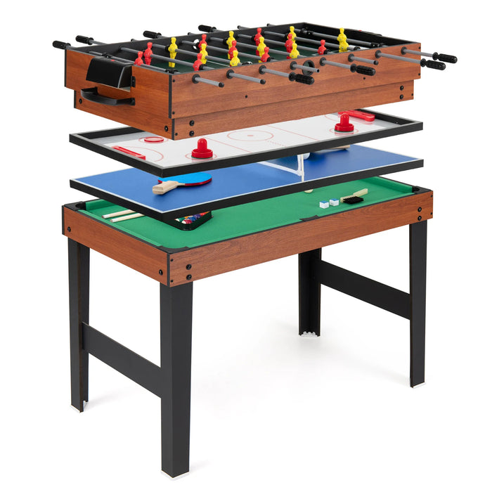 125CM 4-in-1 Multi Games Table with Accessories for Home Play Room-