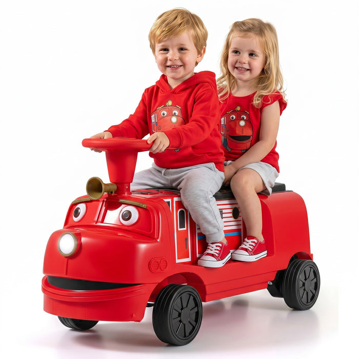 12V 2-Seater Ride on Train Licensed Chuggington with Music and Adjustable Seat-