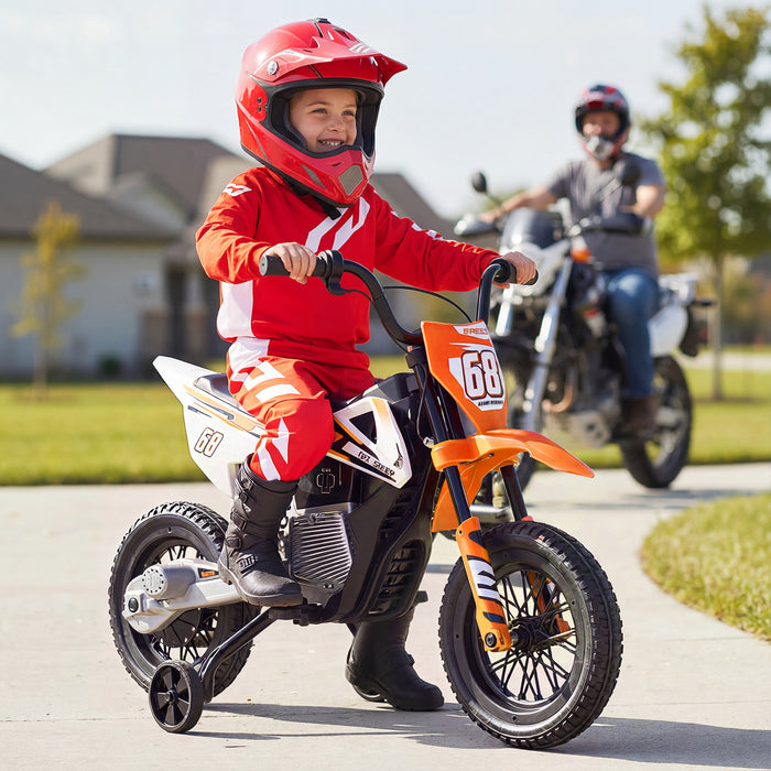 12V Kids Dirt Bike with Twist Throttle Grip Electric Motorcycle with Music-