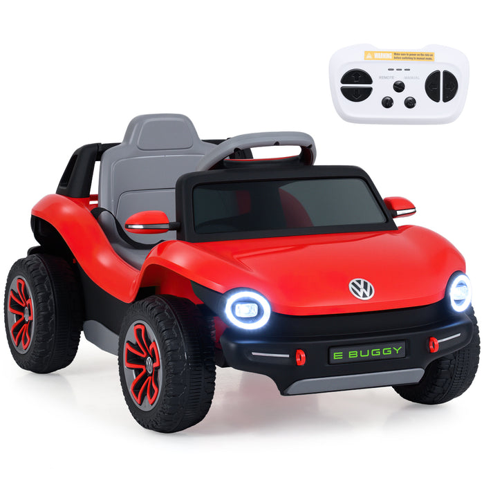 12V Kids Electric Car Licensed Volkswagen with Remote and LED Headlights-Pink