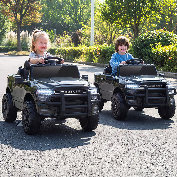 12V Kids Ride On Car with Remote Control and LED Lights-White