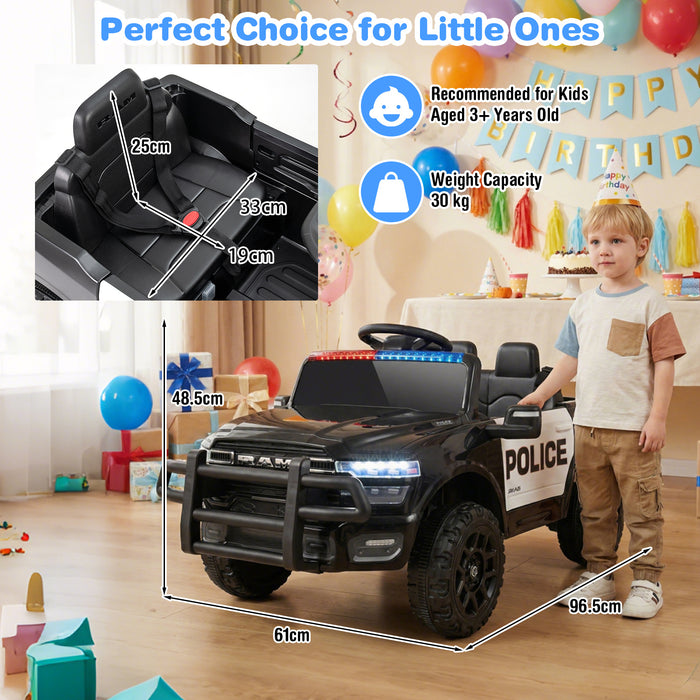 12V Licensed RAM 3500 Electric Vehicle with Remote Control Horn and Wireless Connection-