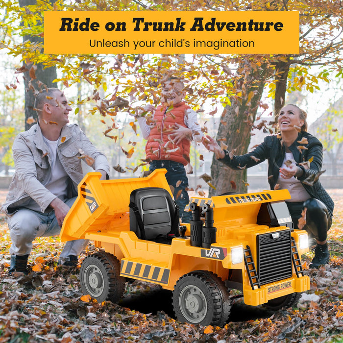 12V Kids Ride on Dump Truck with Electric Dump Bed-