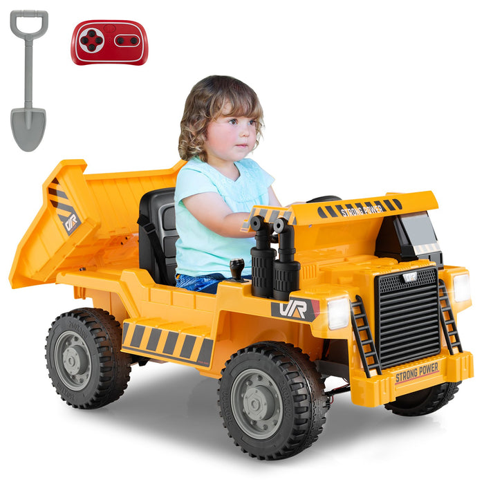 12V Kids Ride on Dump Truck with Electric Dump Bed-