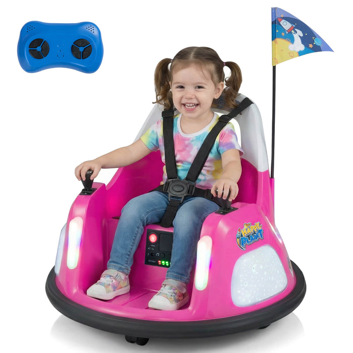 12V Bumper Car for Kids with Remote Control and Lighting Modes-