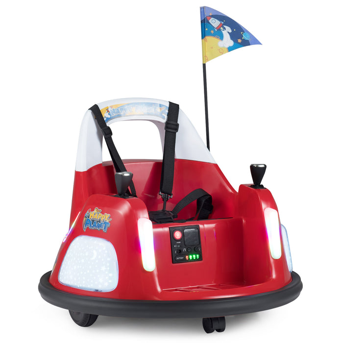 12V Bumper Car for Kids with Remote Control and Lighting Modes-