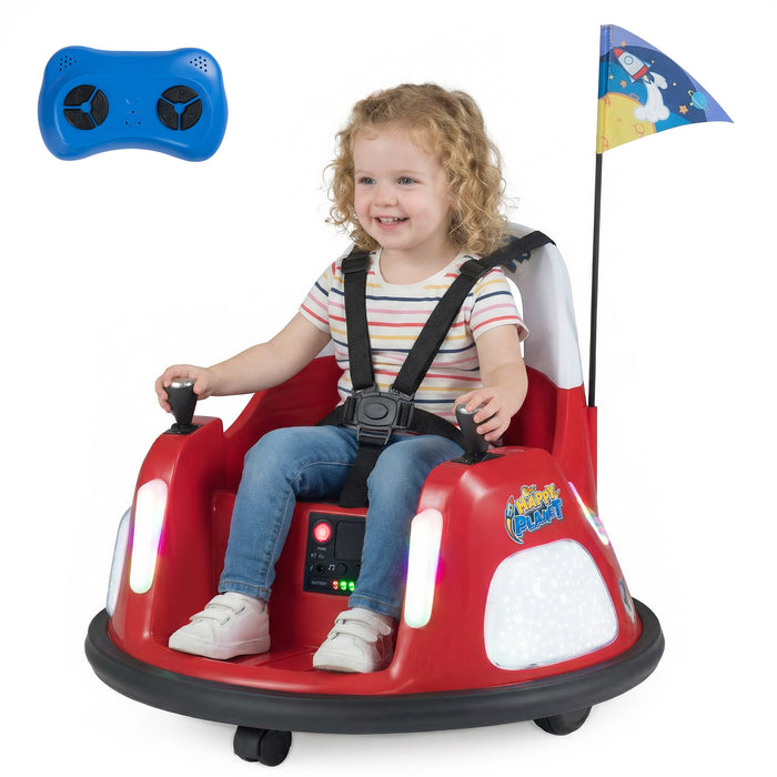 12V Bumper Car for Kids with Remote Control and Lighting Modes-