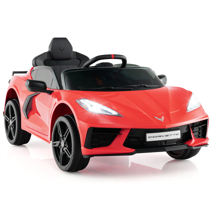 12V Electric Kids Ride On Car with Remote Control and Lights-Orange