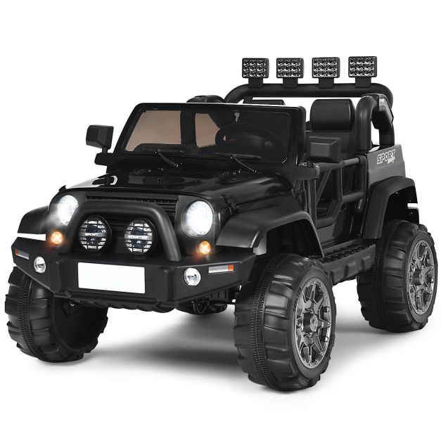 KidTrax 12V - Electric Ride-On Truck Toy Vehicle in Black with Remote Control - Perfect for Fostering Imaginative Play and Enhancing Motor Skills in Kids