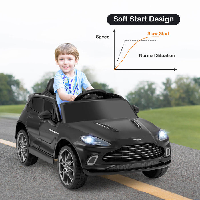 12V Kids Ride on Vehicle Aston Martin Licensed with Horn and Taillights-