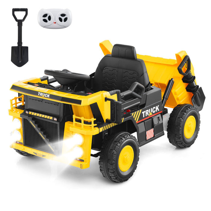 12V Kids Electric Ride on Dump Truck with Remote Control for Aged 3+-