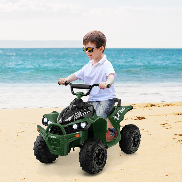 12V Kids Ride On ATV with 2 Speeds and LED Lights-Pink