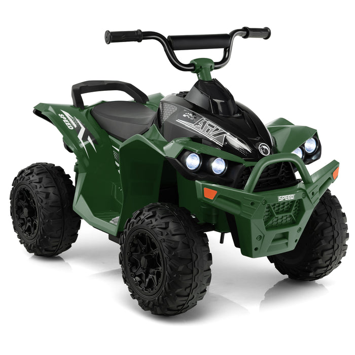 12V Kids Ride On ATV with 2 Speeds and LED Lights-Pink