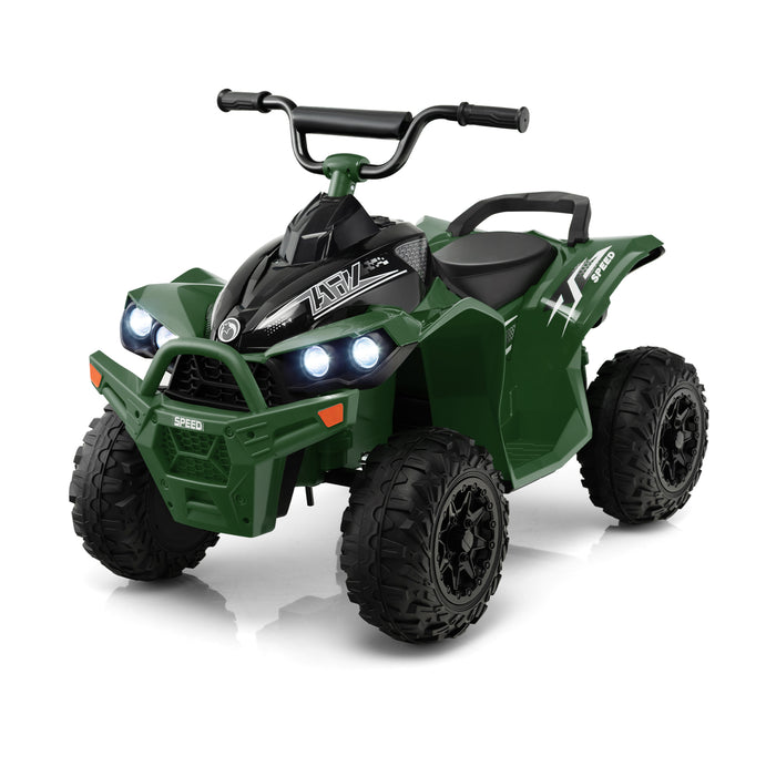 12V Kids Ride On ATV with 2 Speeds and LED Lights-Pink