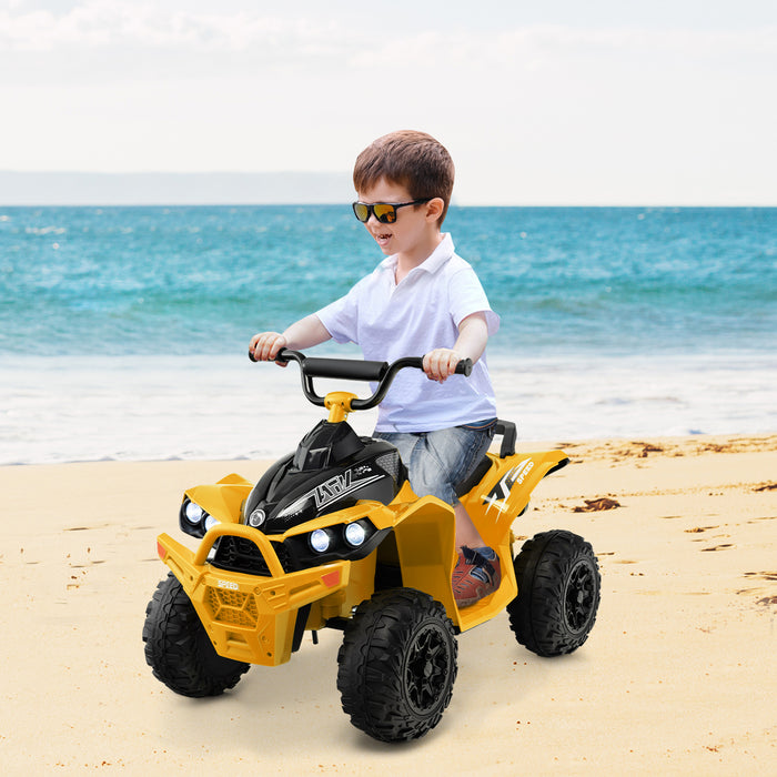 12V Kids Ride On ATV with 2 Speeds and LED Lights-Pink