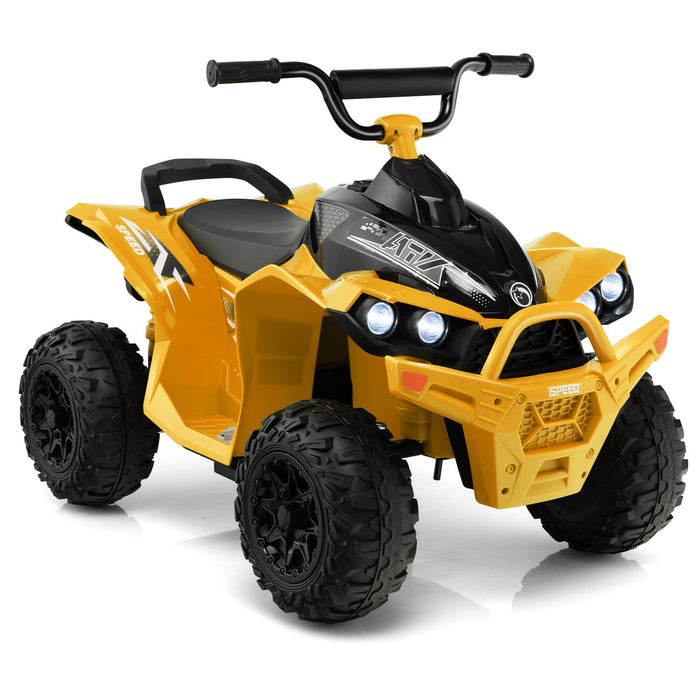 12V Kids Ride On ATV with 2 Speeds and LED Lights-Pink