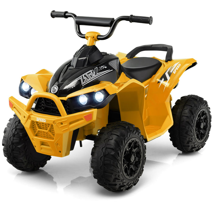 12V Kids Ride On ATV with 2 Speeds and LED Lights-Pink