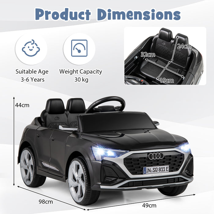 12V Kids Ride On Car with Remote Control and 4 Wheels Suspension-