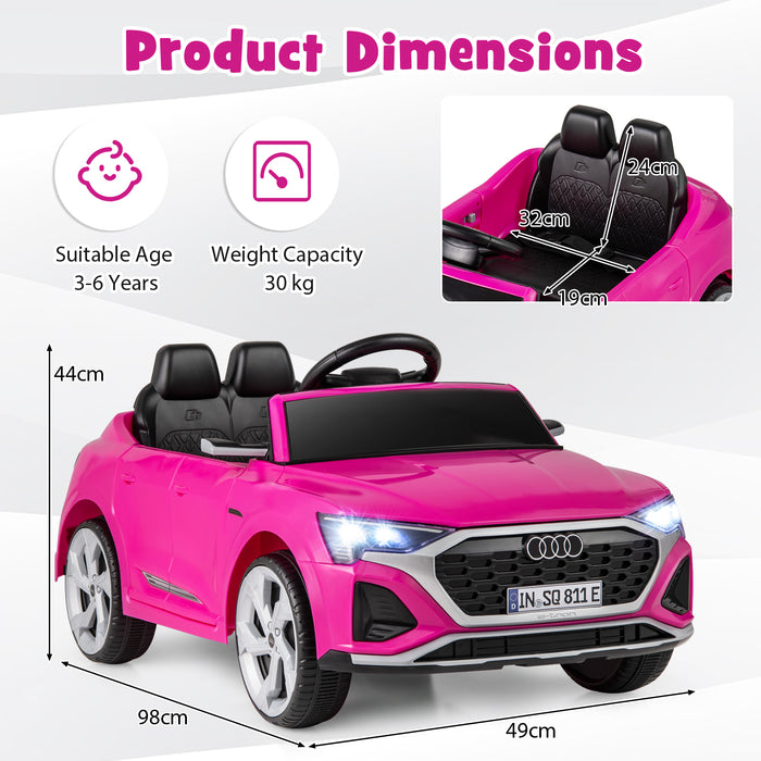 12V Kids Ride On Car with Remote Control and 4 Wheels Suspension-