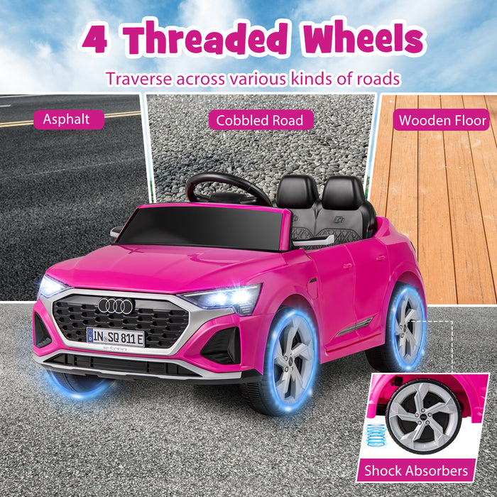 12V Kids Ride On Car with Remote Control and 4 Wheels Suspension-
