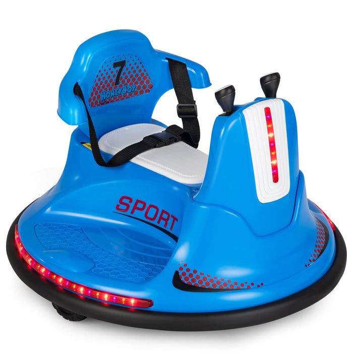 12V Kids Ride On Electric Bumper Car with Dual Joysticks and Remote Control-