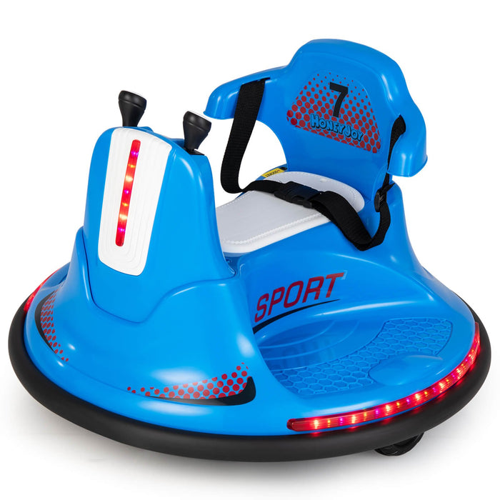 12V Kids Ride On Electric Bumper Car with Dual Joysticks and Remote Control-